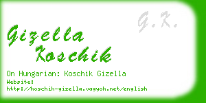 gizella koschik business card